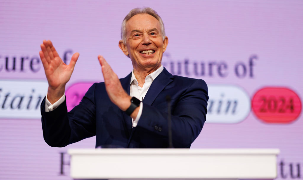 Tony Blair speaks during the 'Future Of Britain' conference in London earlier this year. Credit: Getty