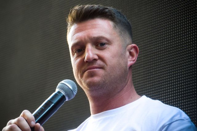 Tommy Robinson paints with a toxic brush. (Peter Summers/Getty Images)