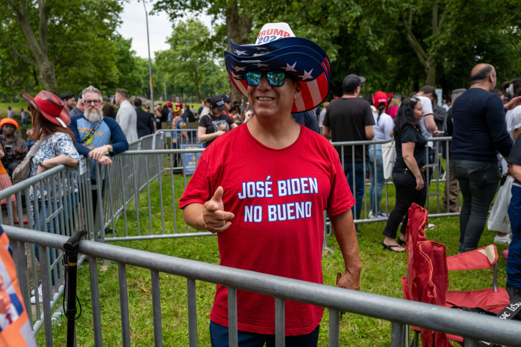 Hispanic Trump supporters in the Bronx earlier this year. Credit: Getty