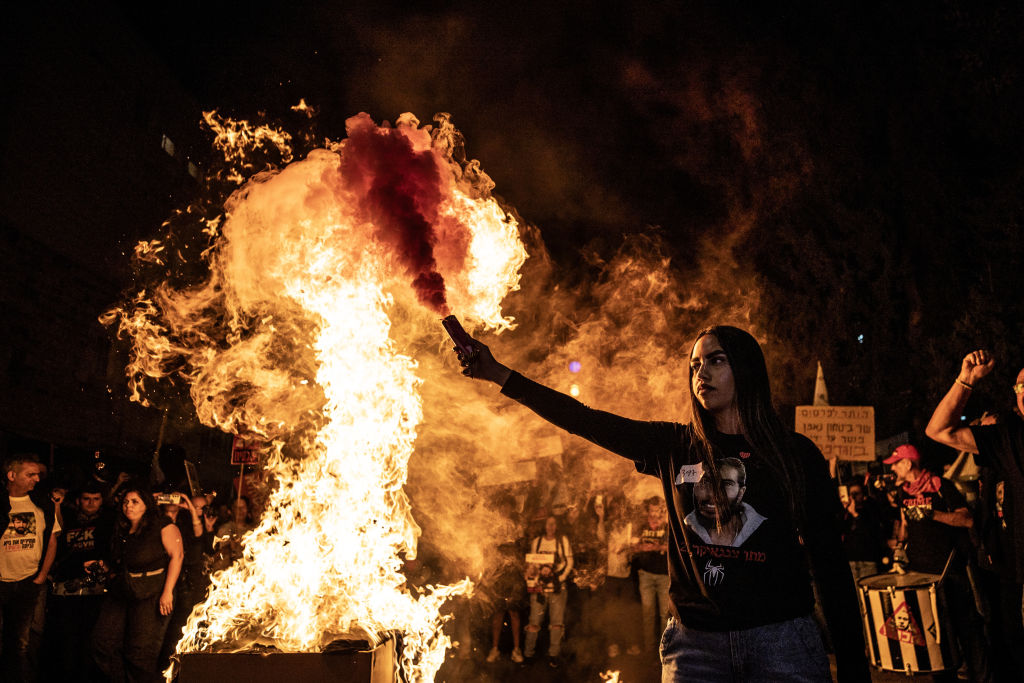 Protestors in Jerusalem demand an end to the war in Gaza. Credit: Getty