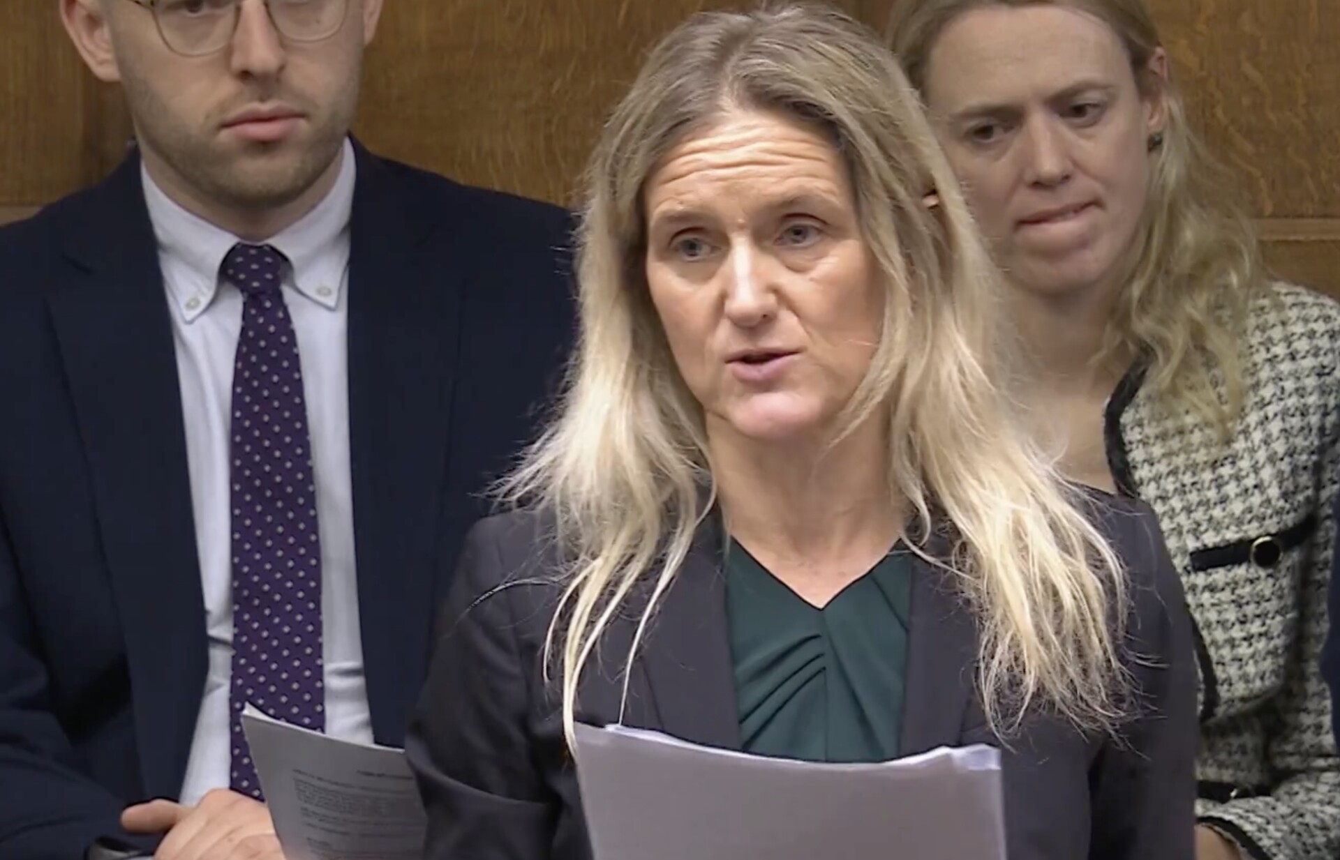 Kim Leadbeater speaks in the Commons during today's reading of the assisted dying bill. Credit: UK Parliament