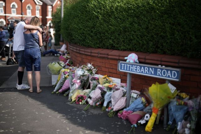 A vigil for the children lost in Southport. (Photo by Christopher Furlong/Getty Images)
