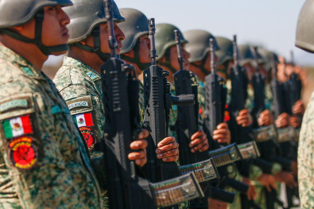 Mexican President Claudia Sheinbaum today announced that 10,000 troops would be sent to the US border. Credit: Getty