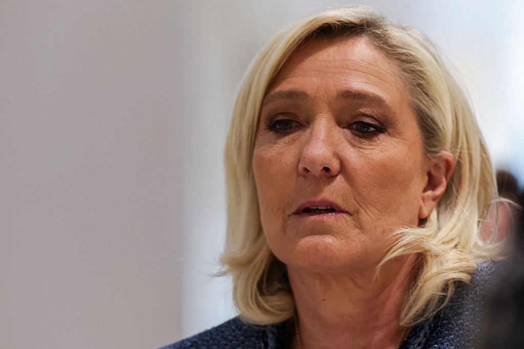 Marine Le Pen was today barred from running for political office for five years. Credit: Getty