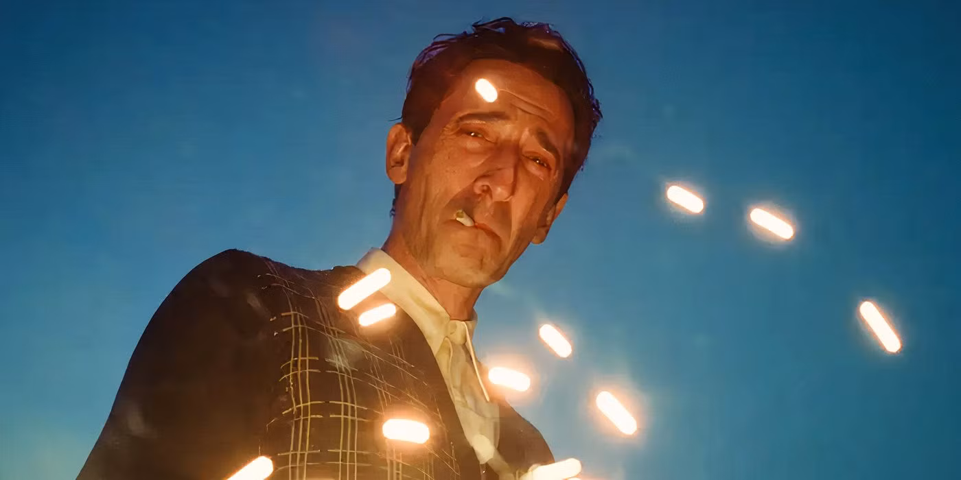 Forgivably histrionic: Adrien Brody in The Brutalist