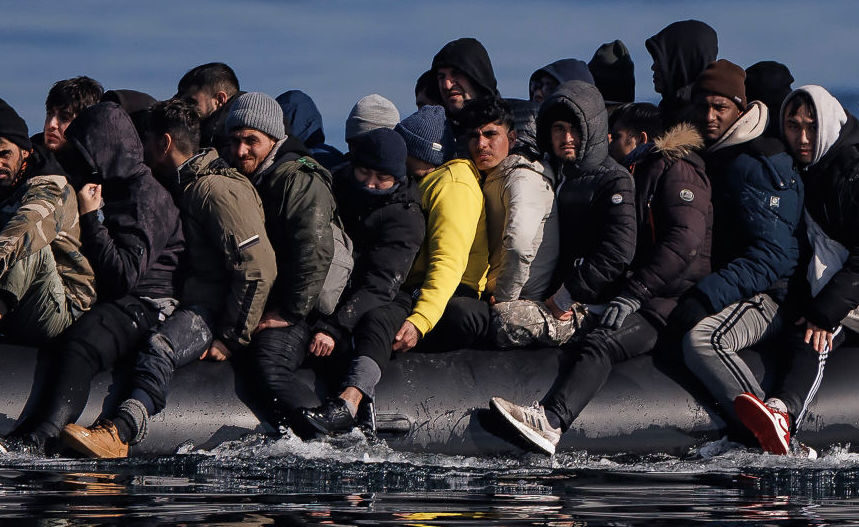 'The number of migrants arriving in Britain via small boats hit a record high for the first four months of 2025.' Credit: Getty