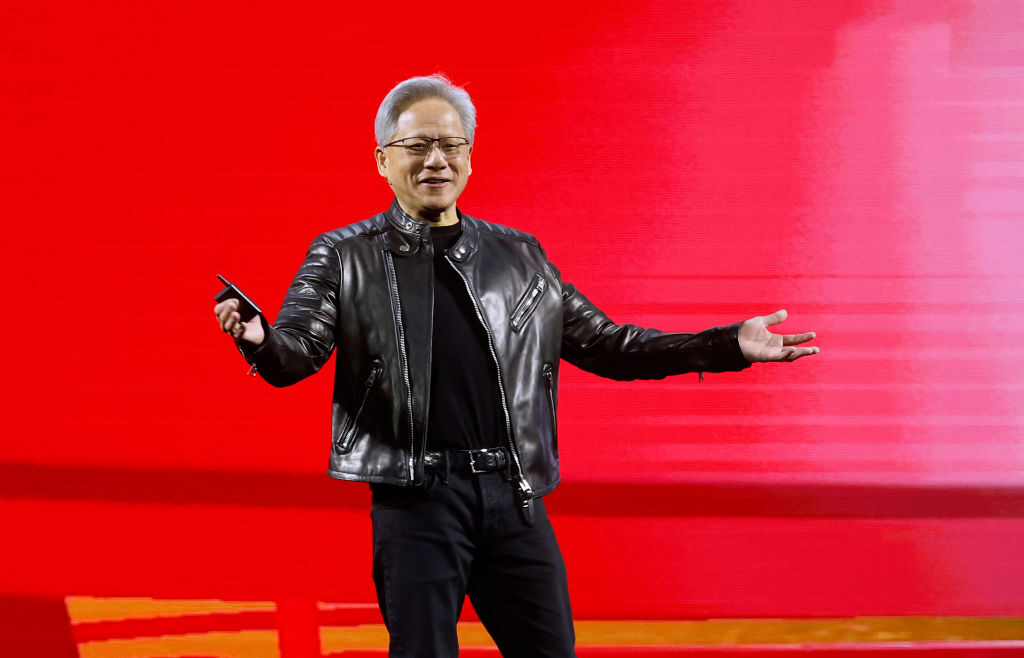 Nvidia CEO Jensen Huang travelled to Beijing this week. Credit: Getty