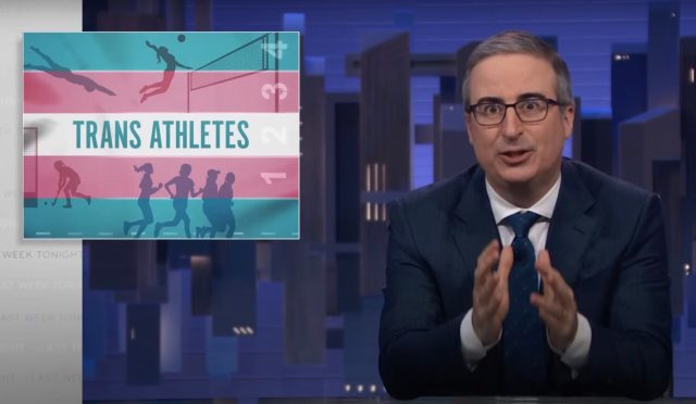 'According to people with the same worldview as Oliver, women and girls are just being silly when they say they feel “unsafe”.' Credit: Last Week Tonight/YouTube