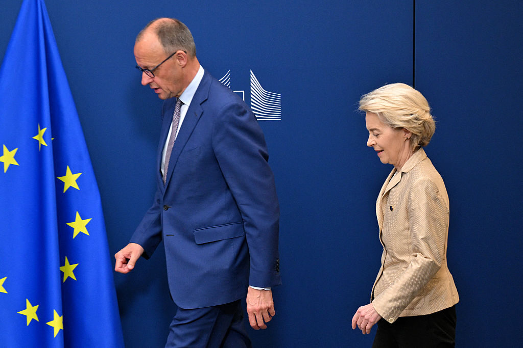 Friedrich Merz and Ursula von der Leyen have reportedly spoken to President Trump about trade. Credit: Getty