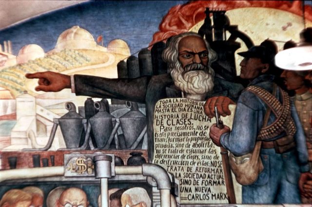 Diego Rivera's fresco of Marx. Credit: Getty