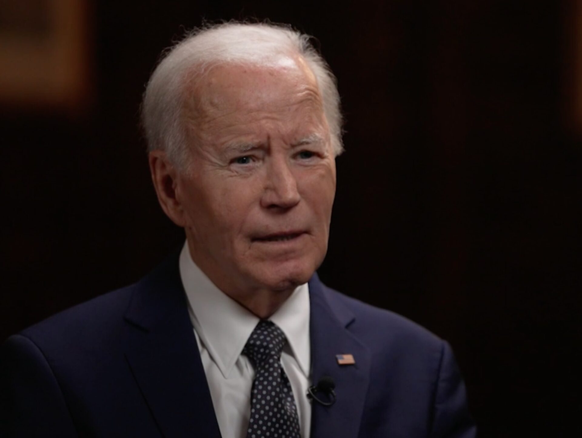 Joe Biden speaks to the BBC's Nick Robinson. Credit: BBC