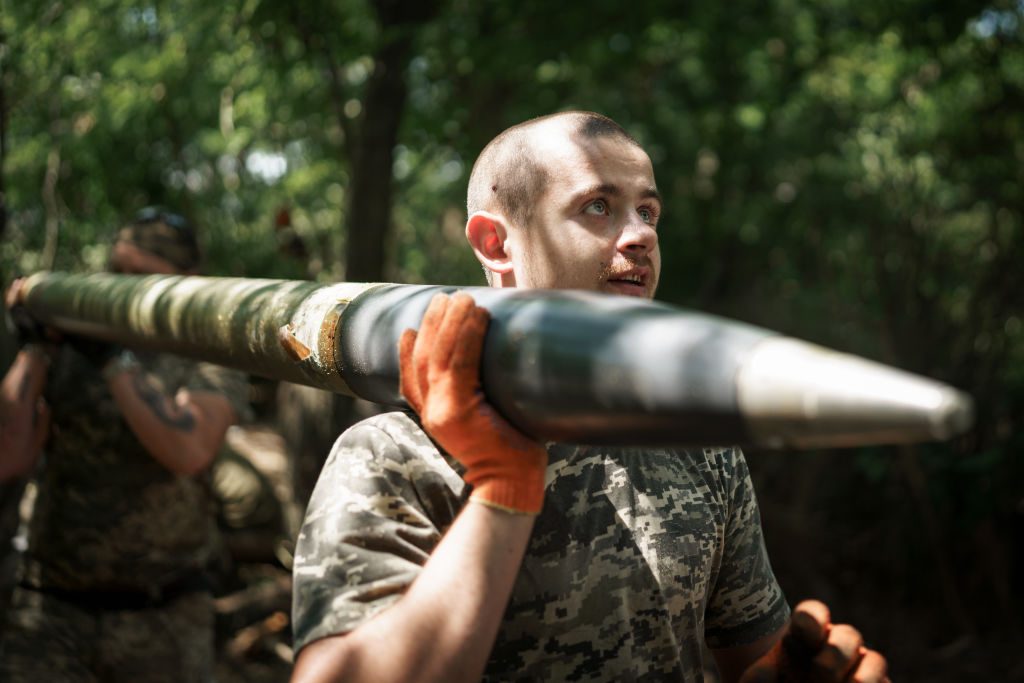 Ukraine is heavily reliant on American artillery. Credit: Getty