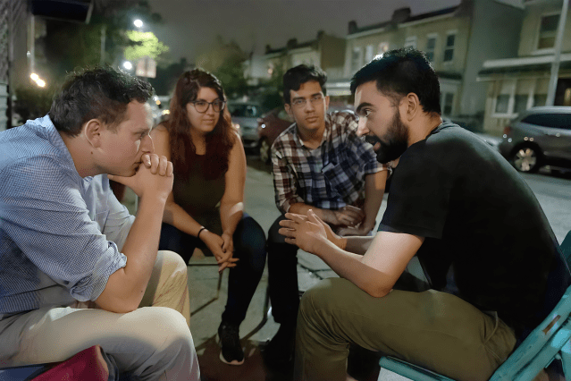 Ross Barkan and Zohran Mamdani on the campaign trail. Credit: Getty