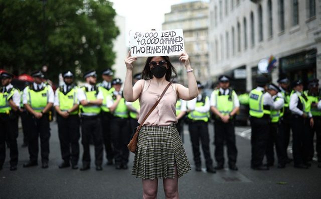 Is she really a terrorist? Photo by Henry Nicholls/AFP via Getty Images.