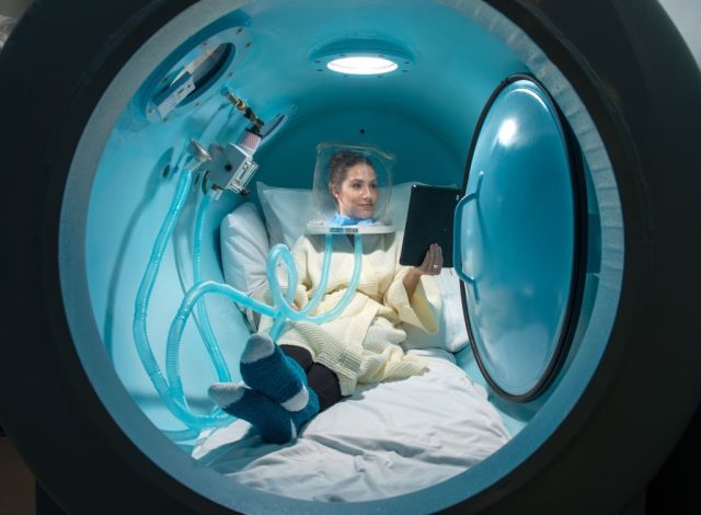'One hyperbaric oxygen chamber I spotted costs a sweet £200,000.' Leonard Ortiz/Getty.