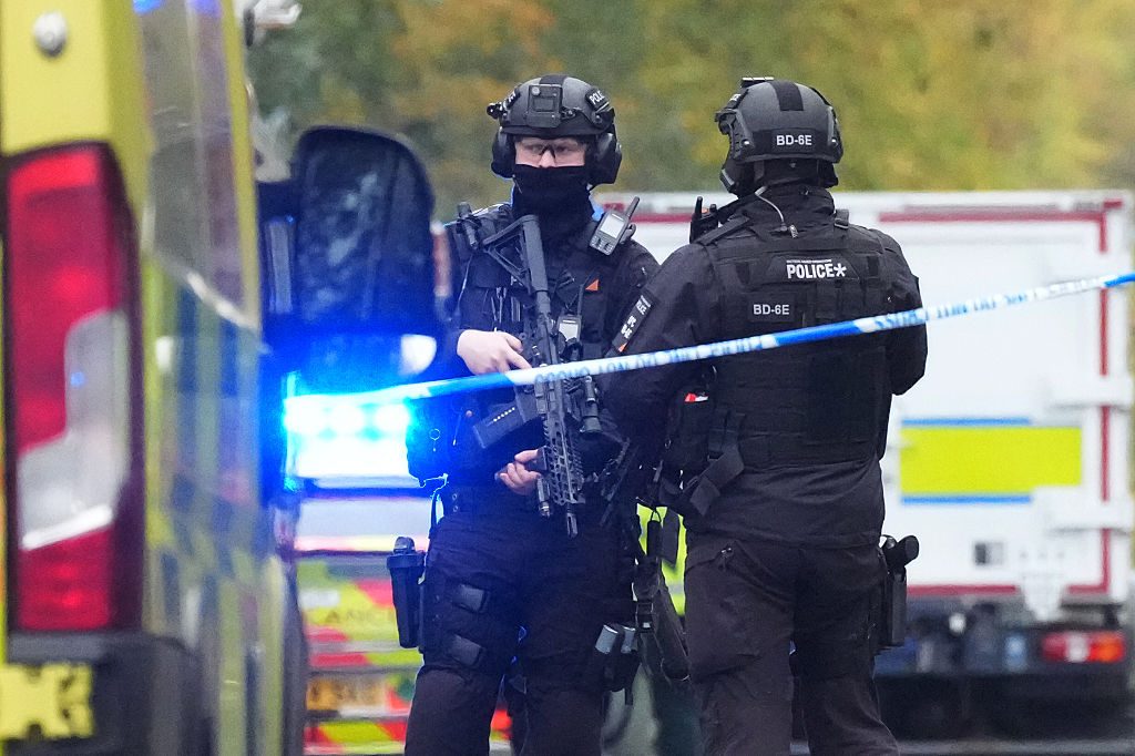 Armed police cordon off the area in the aftermath of yesterday's attack. Credit: Getty