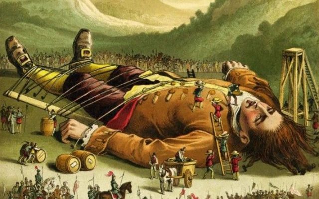 In Gulliver's Travels, the Tory Swift maliciously unsettles the progressive thinkers of his time. Credit: Creative Commons License