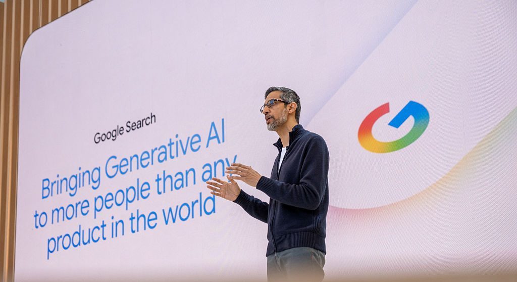 Google CEO Sundar Pichai earlier this year. Credit: Getty