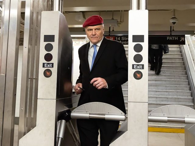 Sliwa has made subway safety a central part of his campaign. Credit: Getty