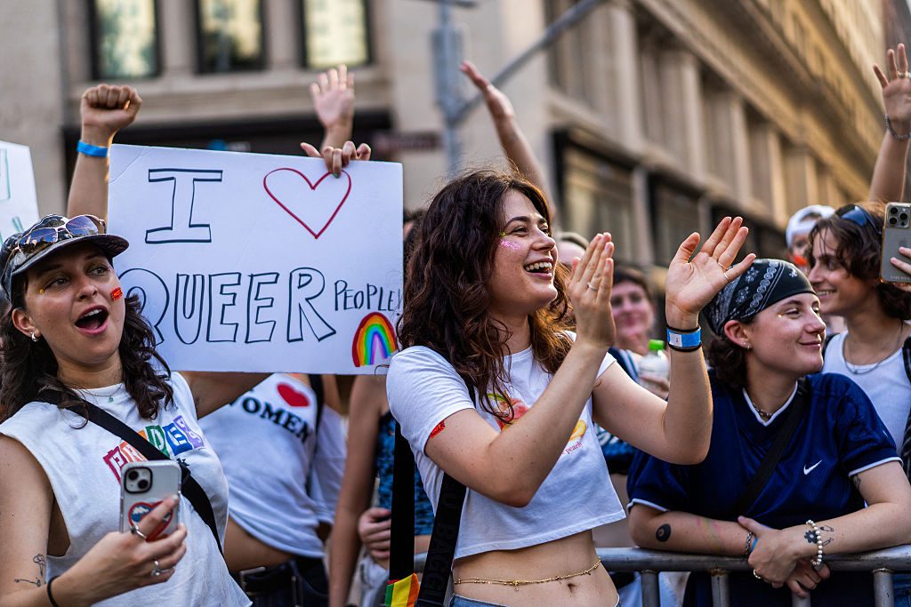 Bisexuality among young women has fallen 2.5 percentage points in the last year. Credit: Getty