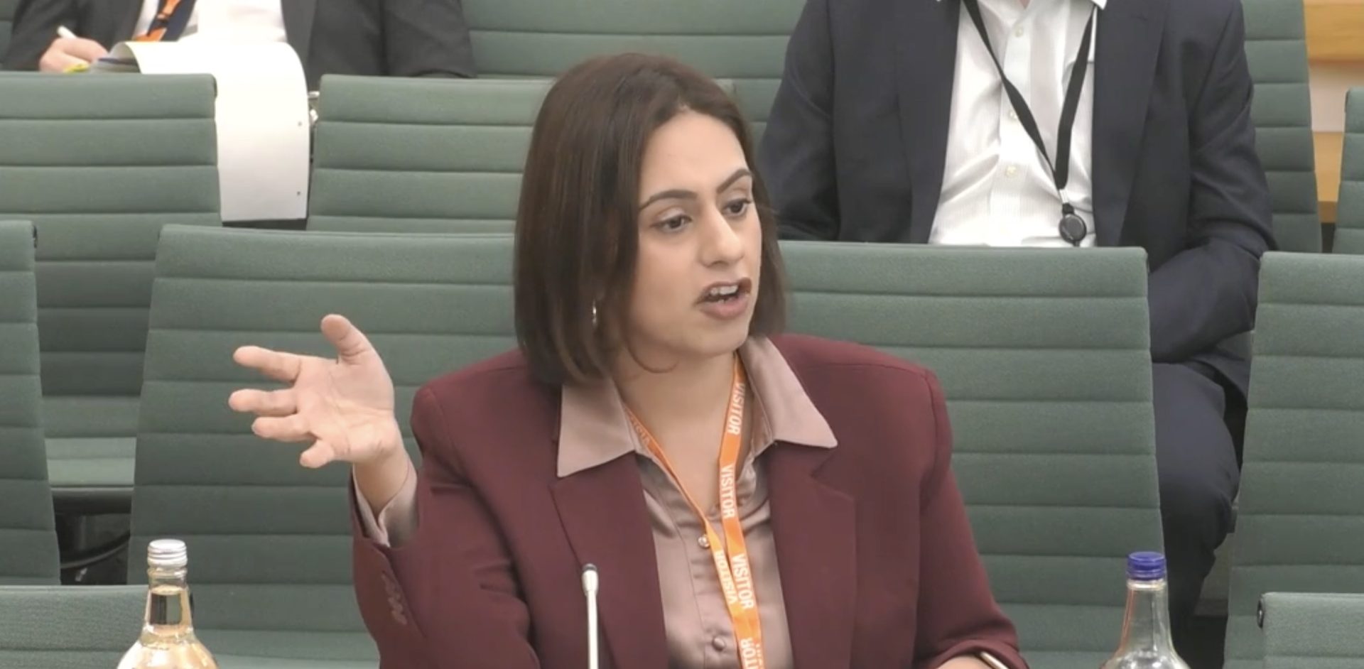 Former counter-extremism commissioner Sara Khan addresses the Home Affairs Committee yesterday. Credit: UK Parliament