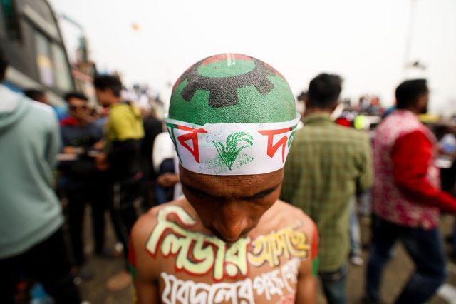 A BNP loyalist. (Anadolu/Getty Images)