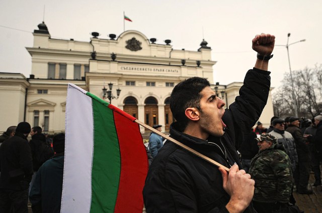 Which way, Bulgarian man? (Dimitar Dilkoff/AFP/Getty)
