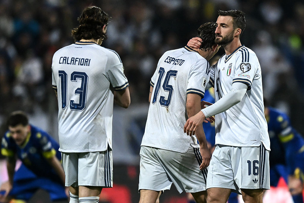 Members of the Italian national team following last night’s defeat on penalties. Credit: Getty