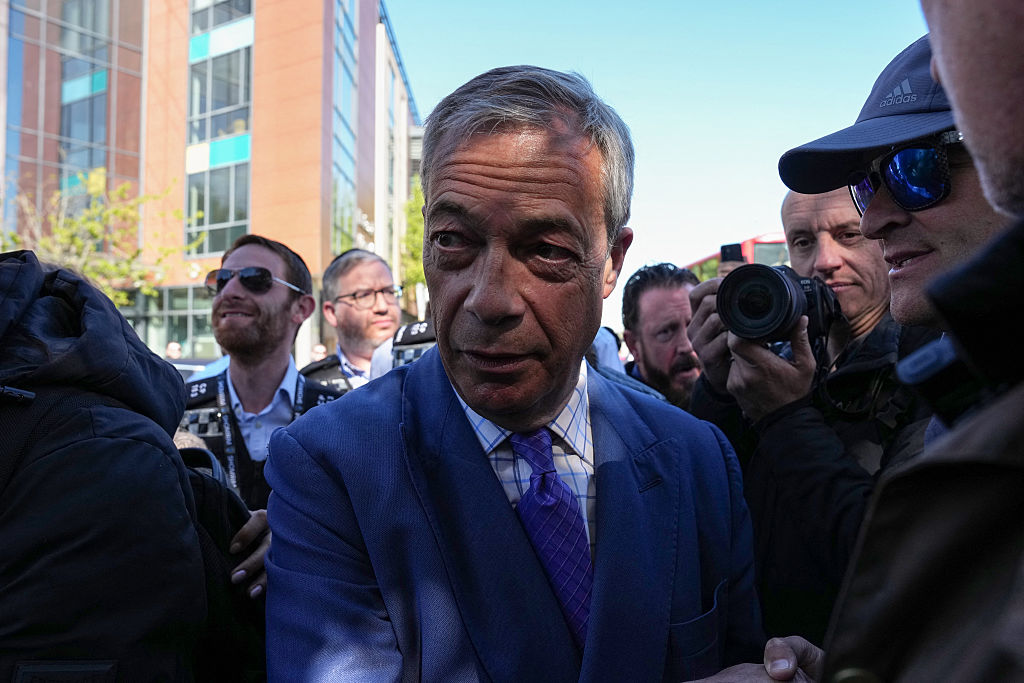 Has Farage really been abandoned by police authorities? Credit: Getty
