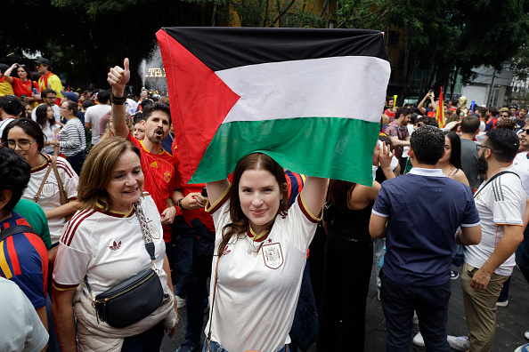 Spanish fans have aligned themselves with Palestine, while Argentina is more associated with Israel. Credit: Getty