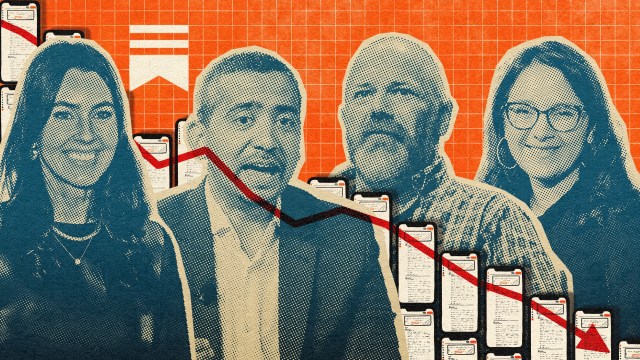 Four Substack successes, from left to right: Taylor Lorenz, Mehdi Hasan, Andrew Sullivan and Bari Weiss. But how long can the good times last? (JG Fox/UnHerd/Getty)